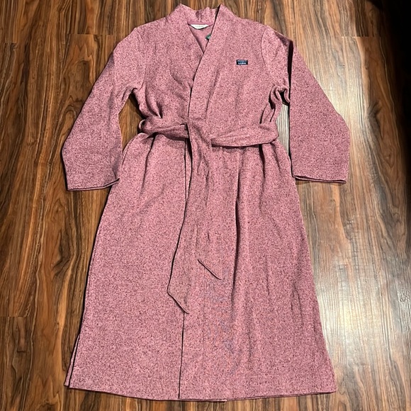NWOT L.L. Bean Lightweight Sweater Fleece Wrap Robe - Picture 5 of 13